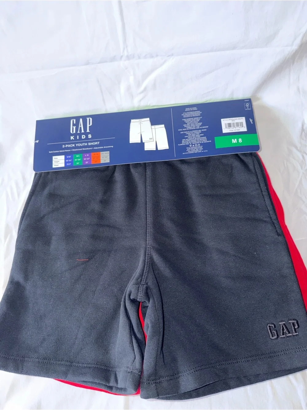GAP Kids Red Athletic Shorts with Navy Trim